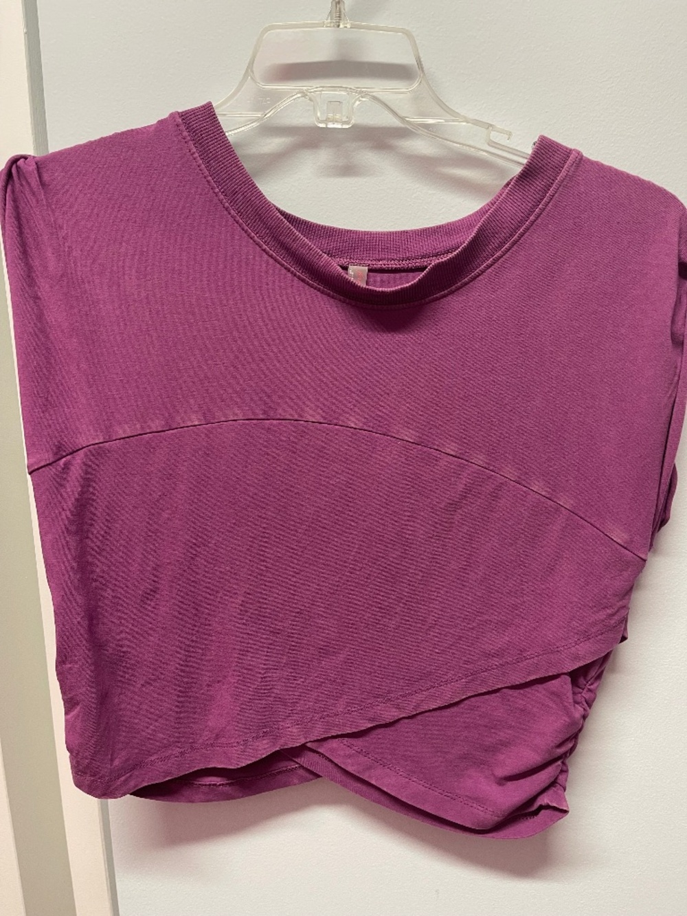 NWOT XL Free People Movement Crossover Top in Deep Mulberry